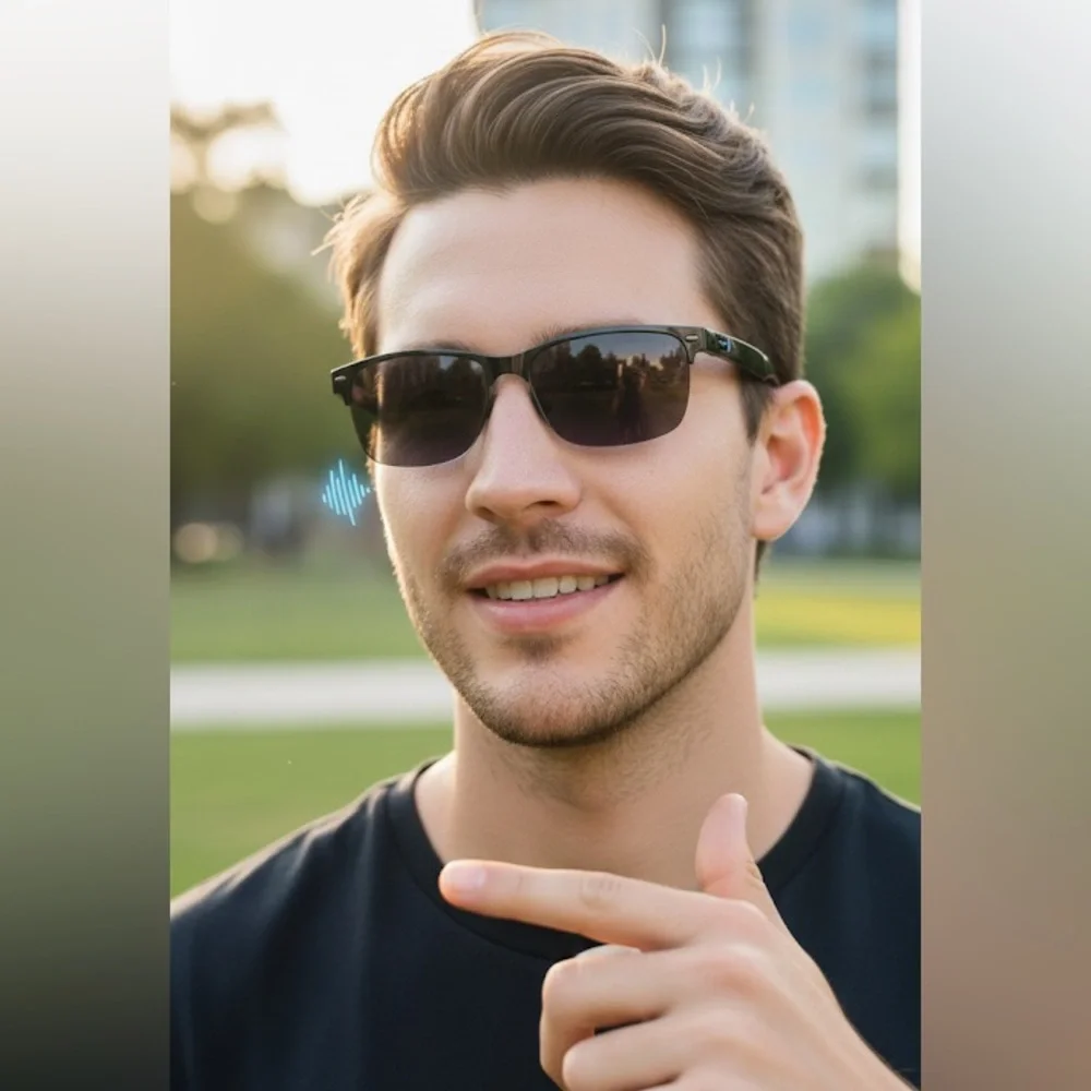 Wireless Headset Glasses - black